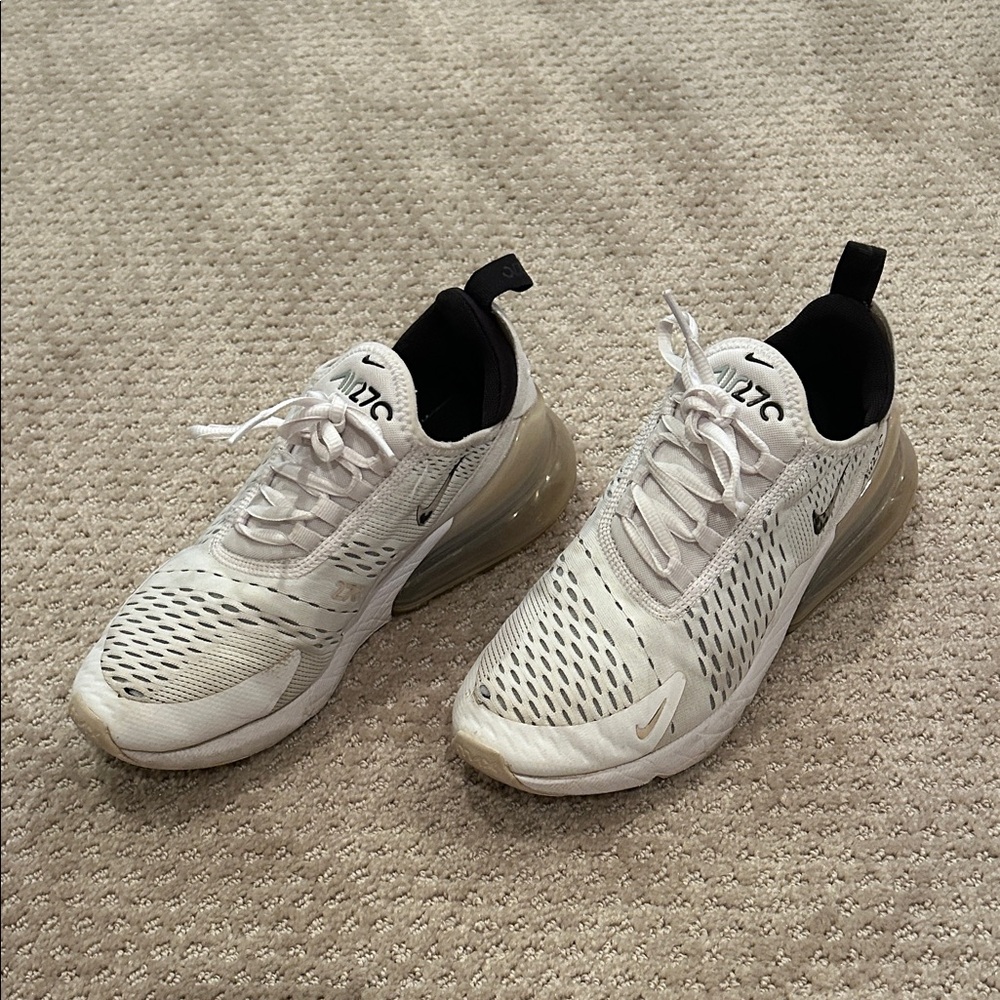 Nike Air Max 270 White and Black Sneakers